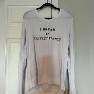 Wildfox I Dream In Perfect French Long Sleeve Top